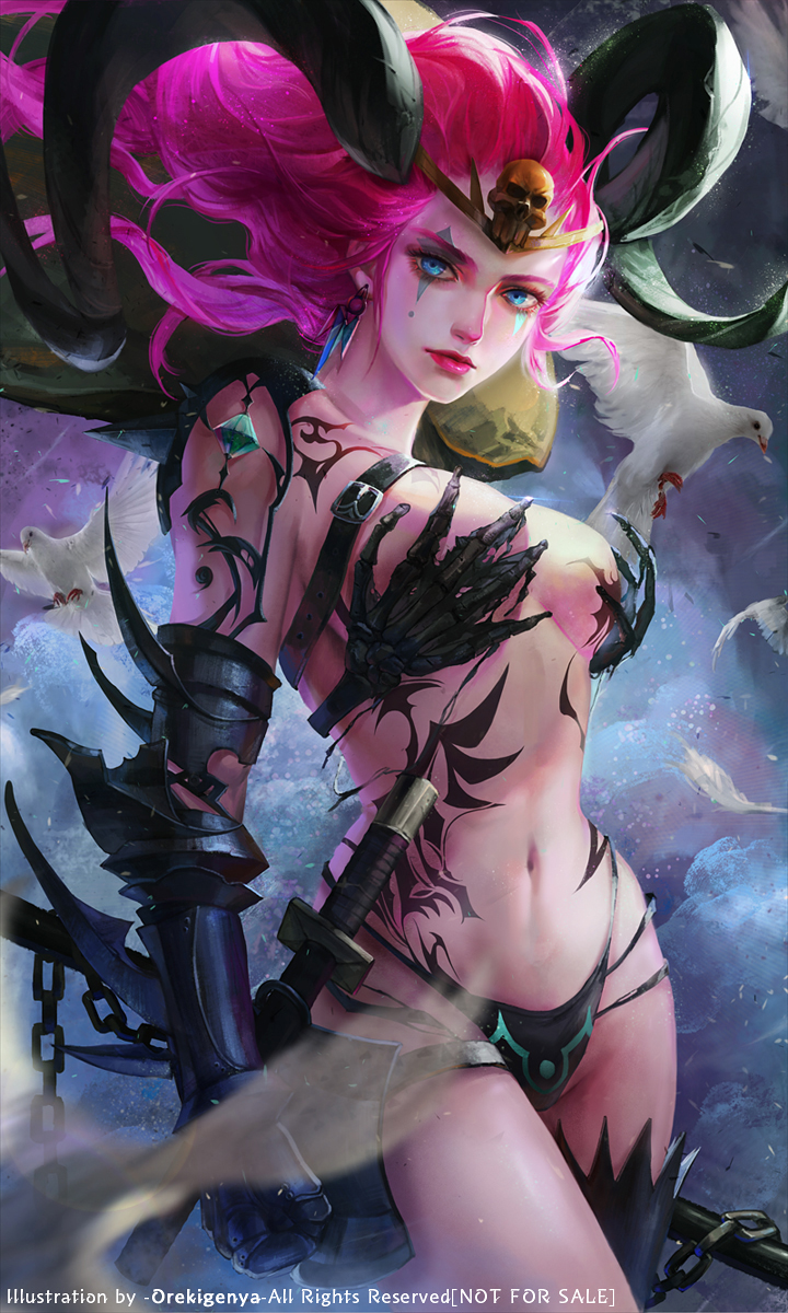 zyra (league of legends) drawn by oreki_genya