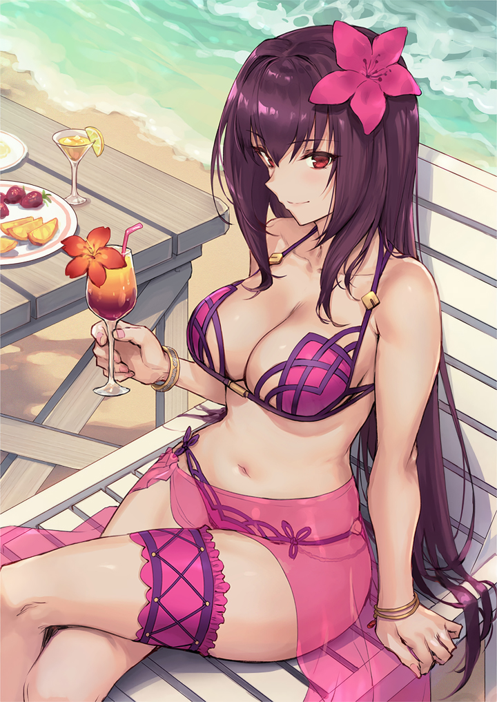 scathach (fate and 1 more) drawn by haoni