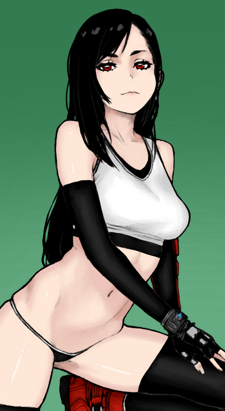 tifa lockhart (final fantasy and 2 more) drawn by bluesalm0n