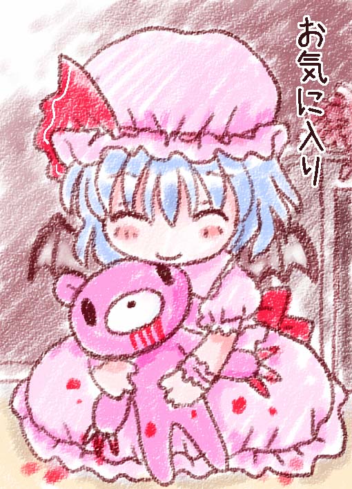 remilia scarlet and gloomy bear (touhou and 1 more) drawn by tilde_(ice_cube)