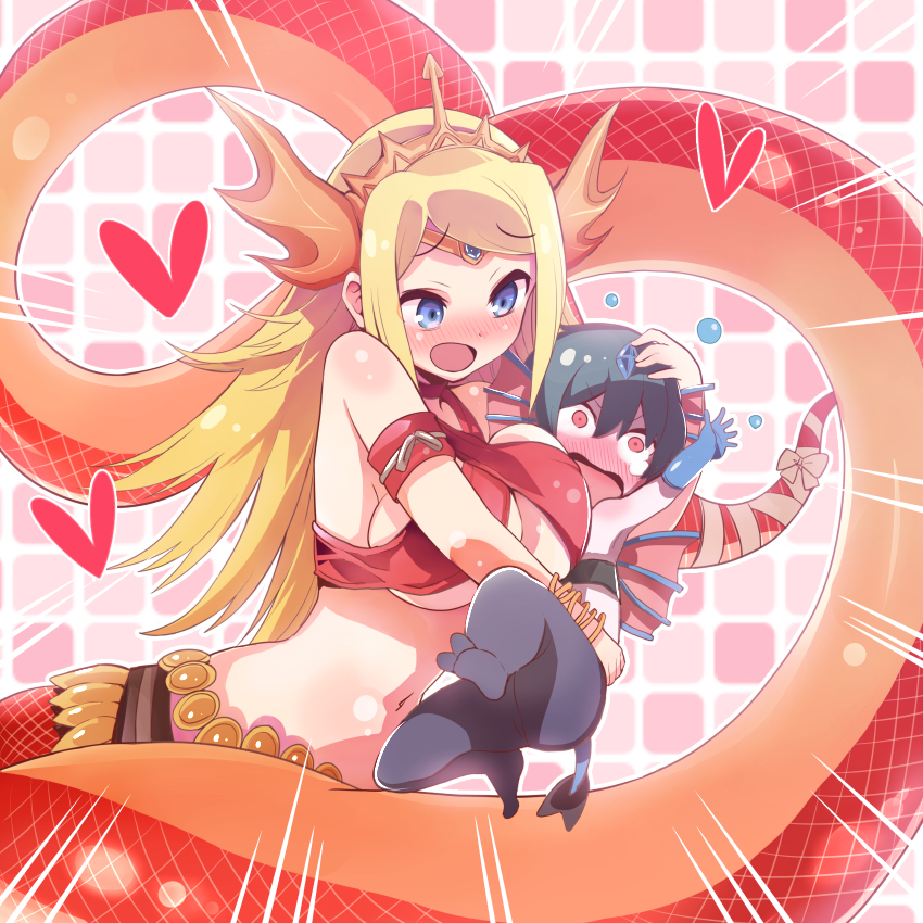 echidna and frost devil (puzzle & dragons) drawn by chuuta_(+14)