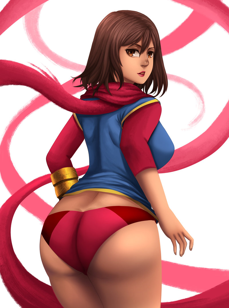 ms. marvel and kamala khan (marvel) drawn by roland-gin
