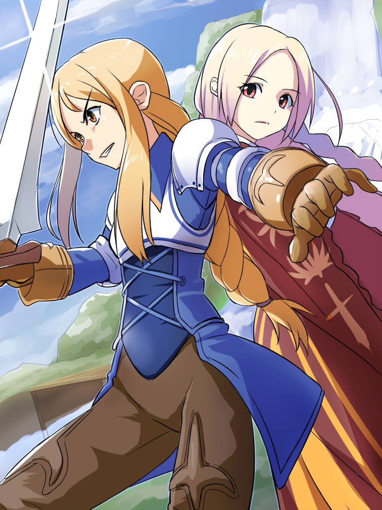 agrias oaks and ovelia atkascha (final fantasy and 1 more) drawn by level.21