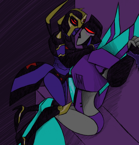blackarachnia and slipstream (transformers and 1 more) drawn by rosey-raven