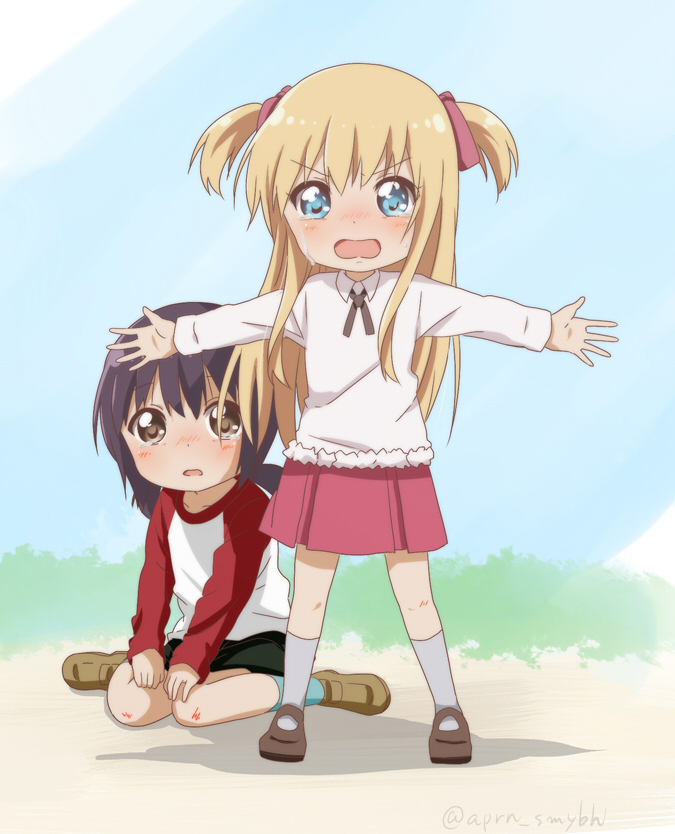 toshinou kyouko and funami yui (yuruyuri) drawn by ren_kon