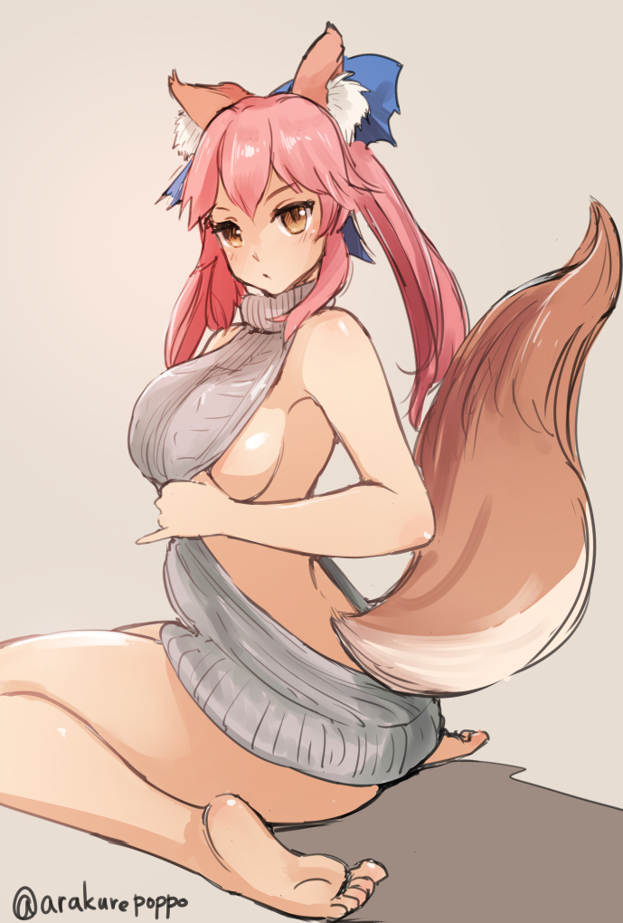 tamamo and tamamo no mae (fate and 1 more) drawn by arakure