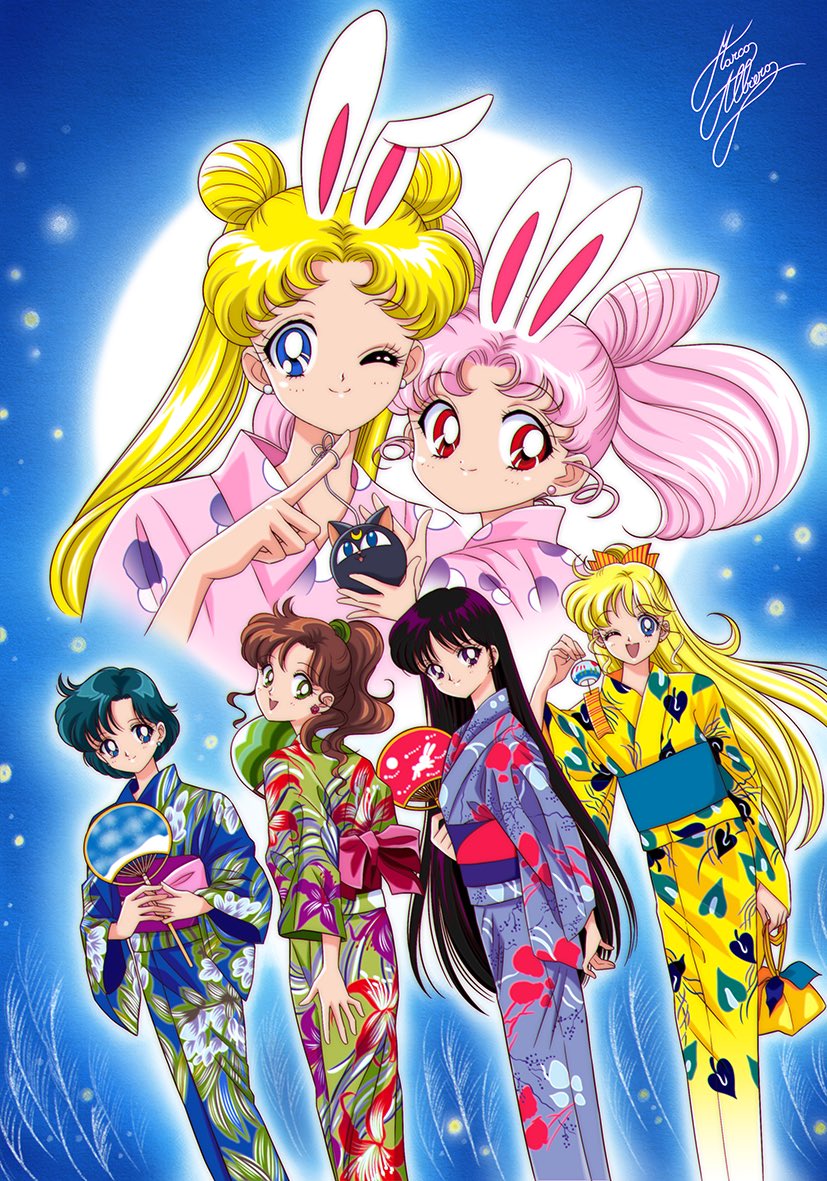tsukino usagi, mizuno ami, aino minako, hino rei, kino makoto, and 2 more (bishoujo senshi sailor moon and 1 more) drawn by marco_albiero