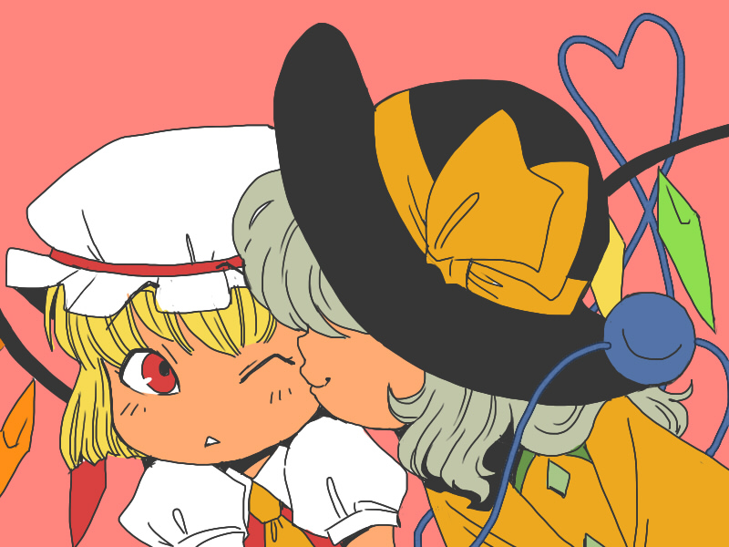flandre scarlet and komeiji koishi (touhou) drawn by onikobe_rin