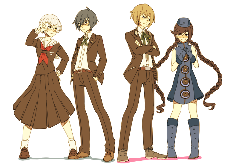 yuuki makoto, fukawa toko, elizabeth, togami byakuya, sawashiro miyuki, and 1 more (danganronpa and 3 more) drawn by ai-wa
