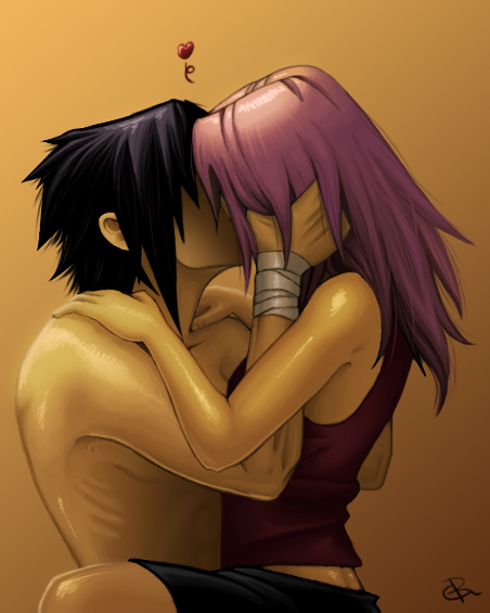 haruno sakura and uchiha sasuke (naruto and 1 more) drawn by juhani and nami64
