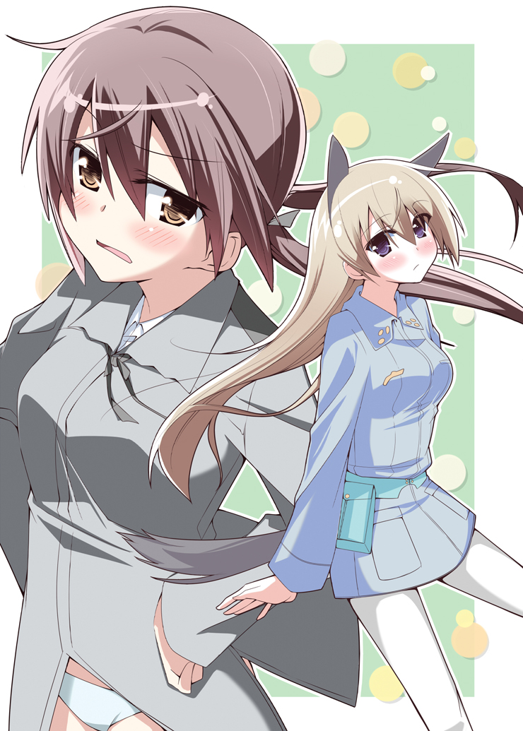 eila ilmatar juutilainen and gertrud barkhorn (world witches series and 1 more) drawn by hajime_(kin'you_club)