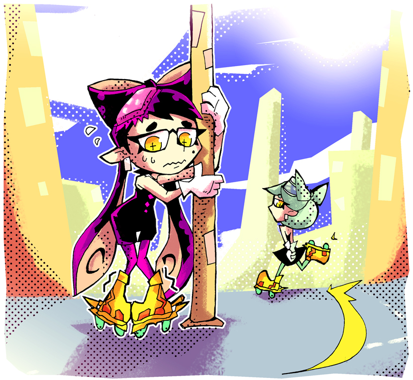 callie and marie (splatoon and 1 more) drawn by setz