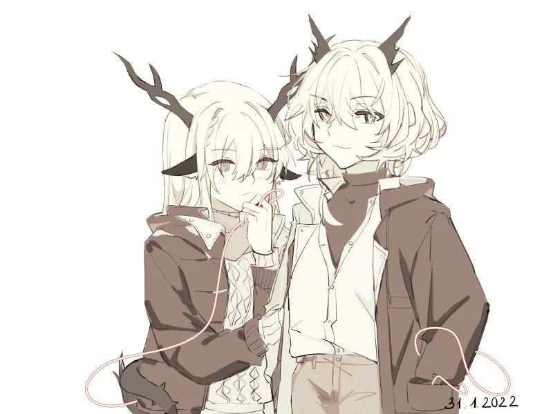 talulah and alina (arknights) drawn by clistrd