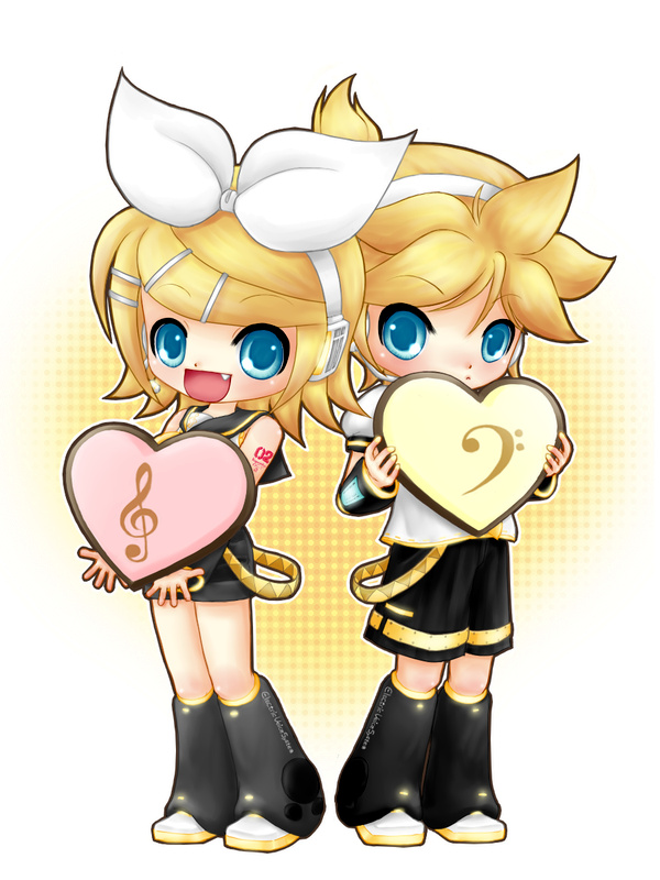 kagamine rin and kagamine len (vocaloid) drawn by kayano_celica