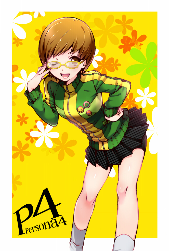 satonaka chie (persona and 1 more) drawn by hizuki_akira