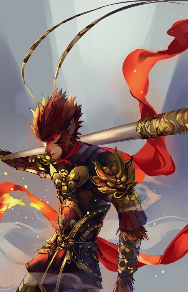 sun wukong and qitian dasheng (journey to the west and 1 more) drawn by kkkkt