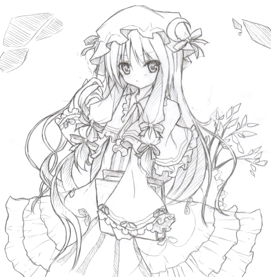 patchouli knowledge (touhou) drawn by yuuhagi_(amaretto-no-natsu)