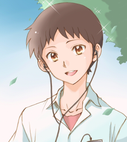 ikari shinji (neon genesis evangelion) drawn by ebi-rom