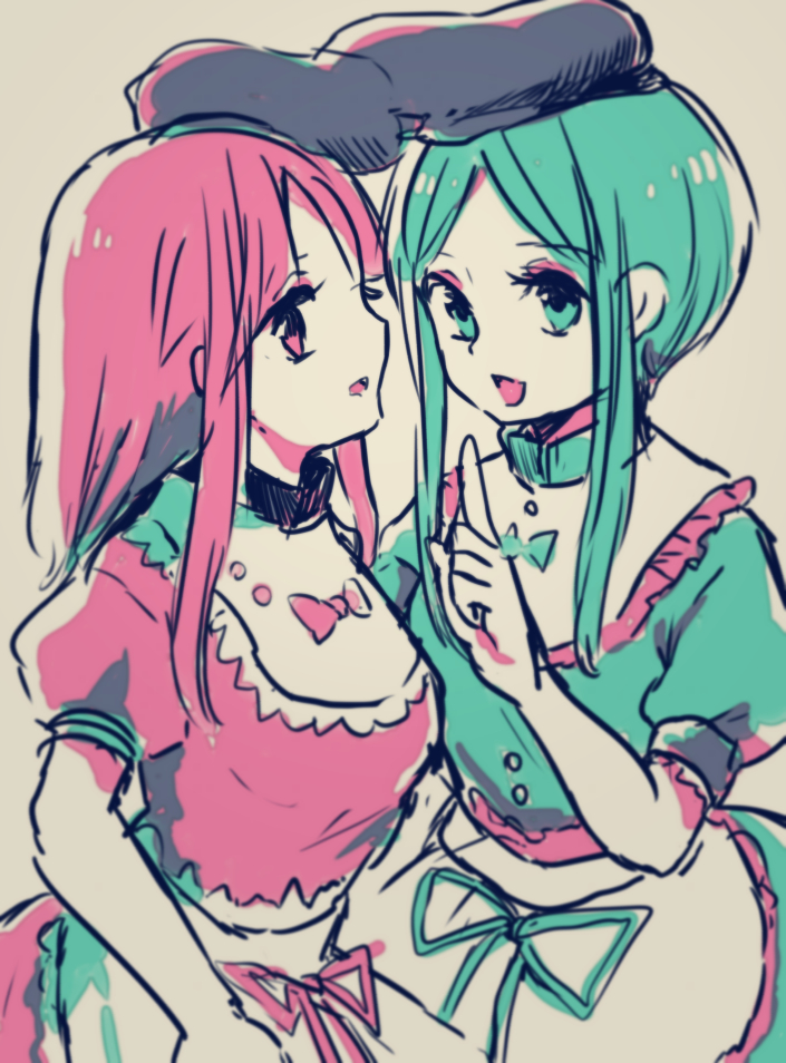 nishida satono and teireida mai (touhou) drawn by shukinuko