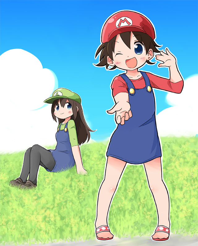 mario and luigi (mario) drawn by white_choco_(gliese)