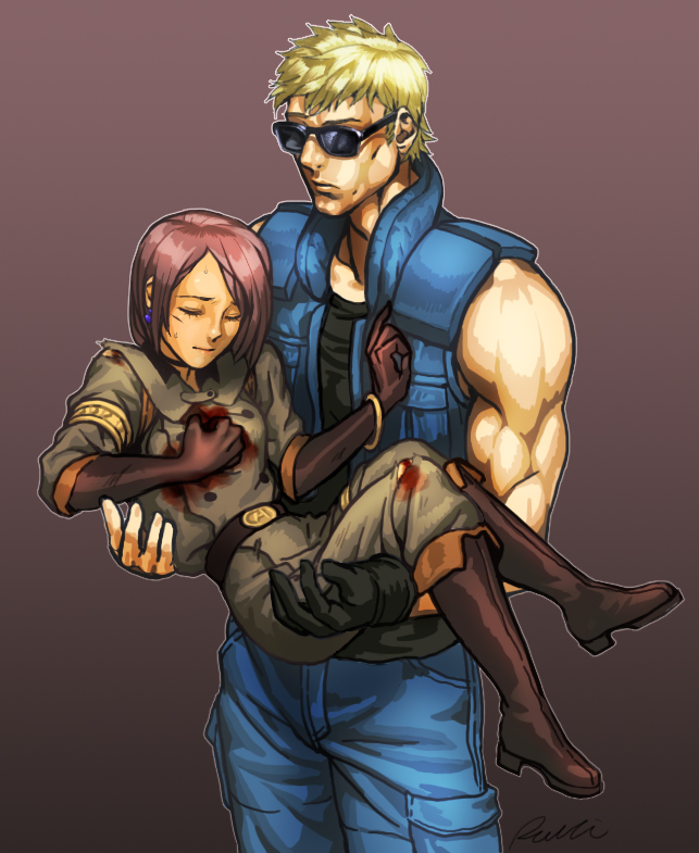 whip and clark still (the king of fighters) drawn by rukiana