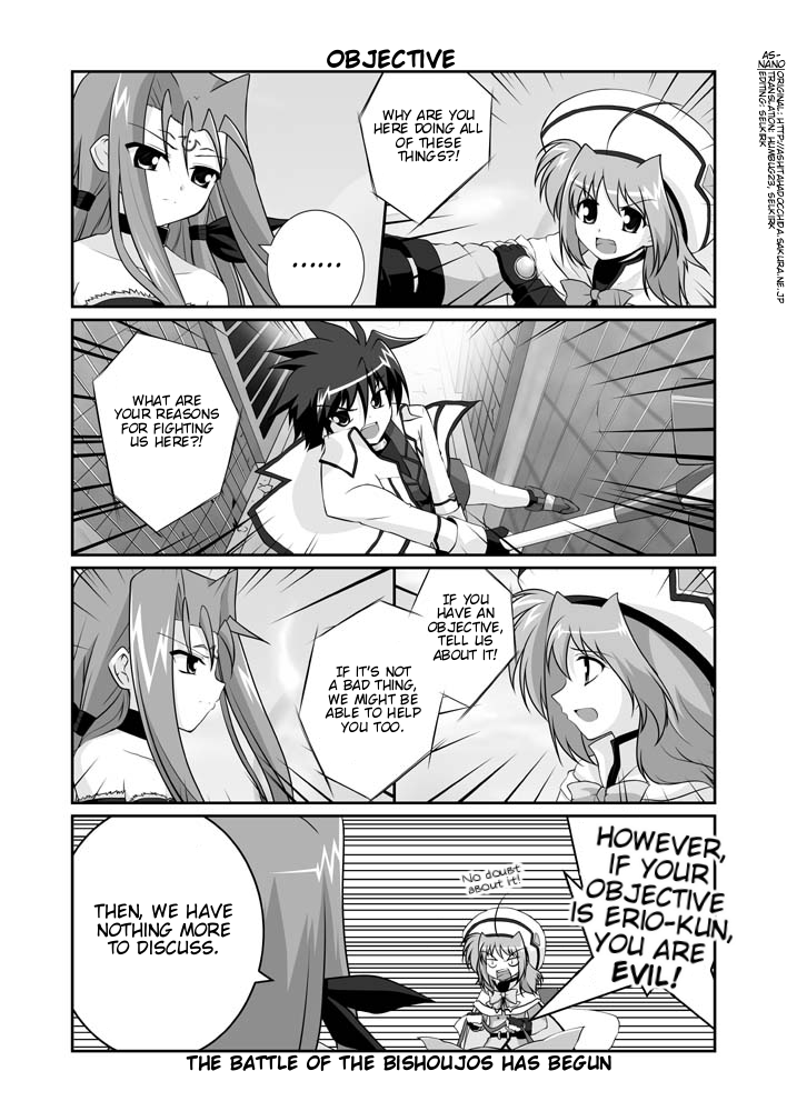 caro ru lushe, erio mondial, lutecia alpine, kerykeion, strada, and 1 more (lyrical nanoha and 1 more) drawn by mikage_takashi