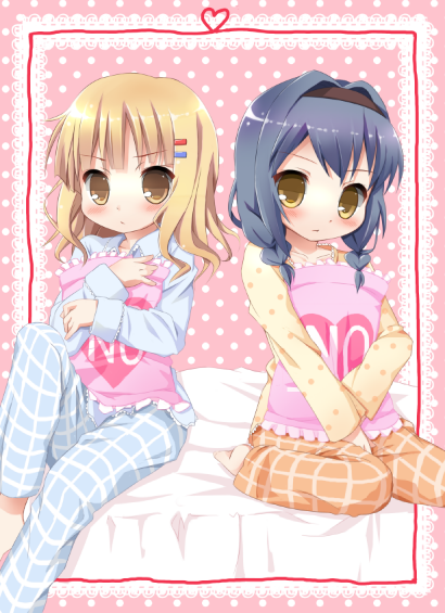 oomuro sakurako and furutani himawari (yuruyuri) drawn by karaage3