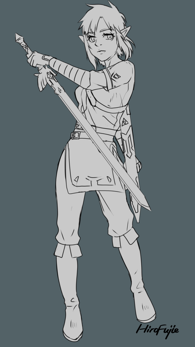 link (the legend of zelda and 1 more) drawn by hirofujie
