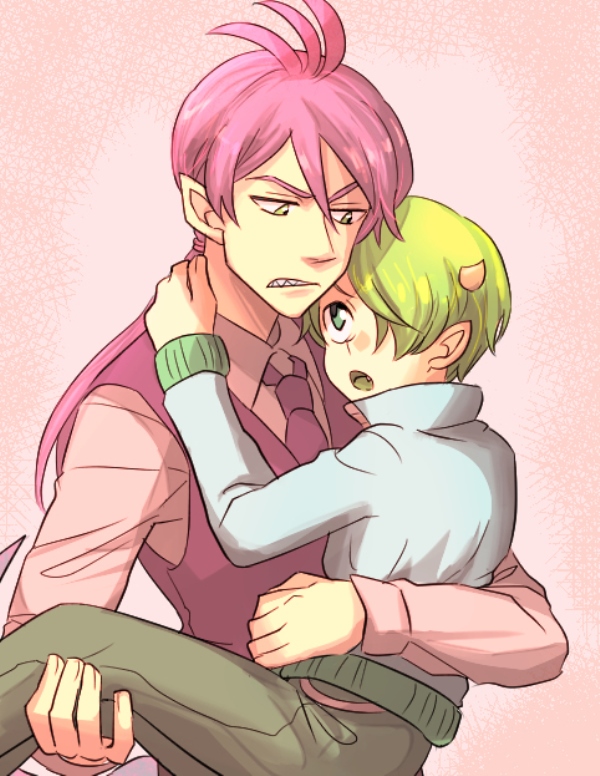 mike wazowski and randall boggs (monsters inc.) drawn by nagatobi