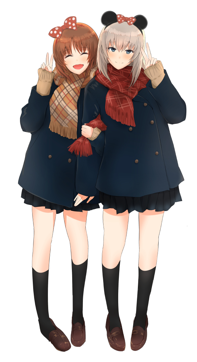 nishizumi miho and itsumi erika (girls und panzer) drawn by 14sai_bishoujo_(shoutarou)