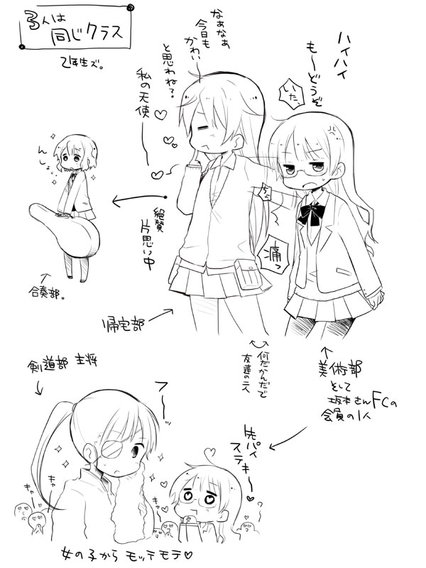 sanya v. litvyak, eila ilmatar juutilainen, perrine h. clostermann, and sakamoto mio (world witches series and 1 more) drawn by takahashi_(ichigo_no_katamari)