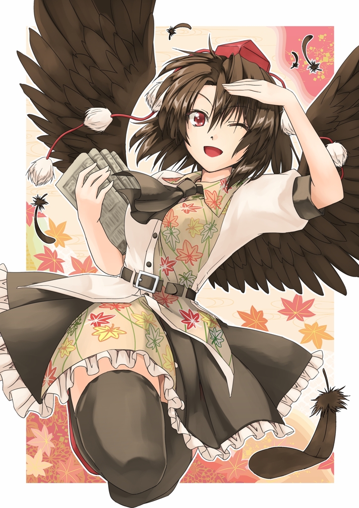 shameimaru aya (touhou) drawn by abo_(hechouchou)