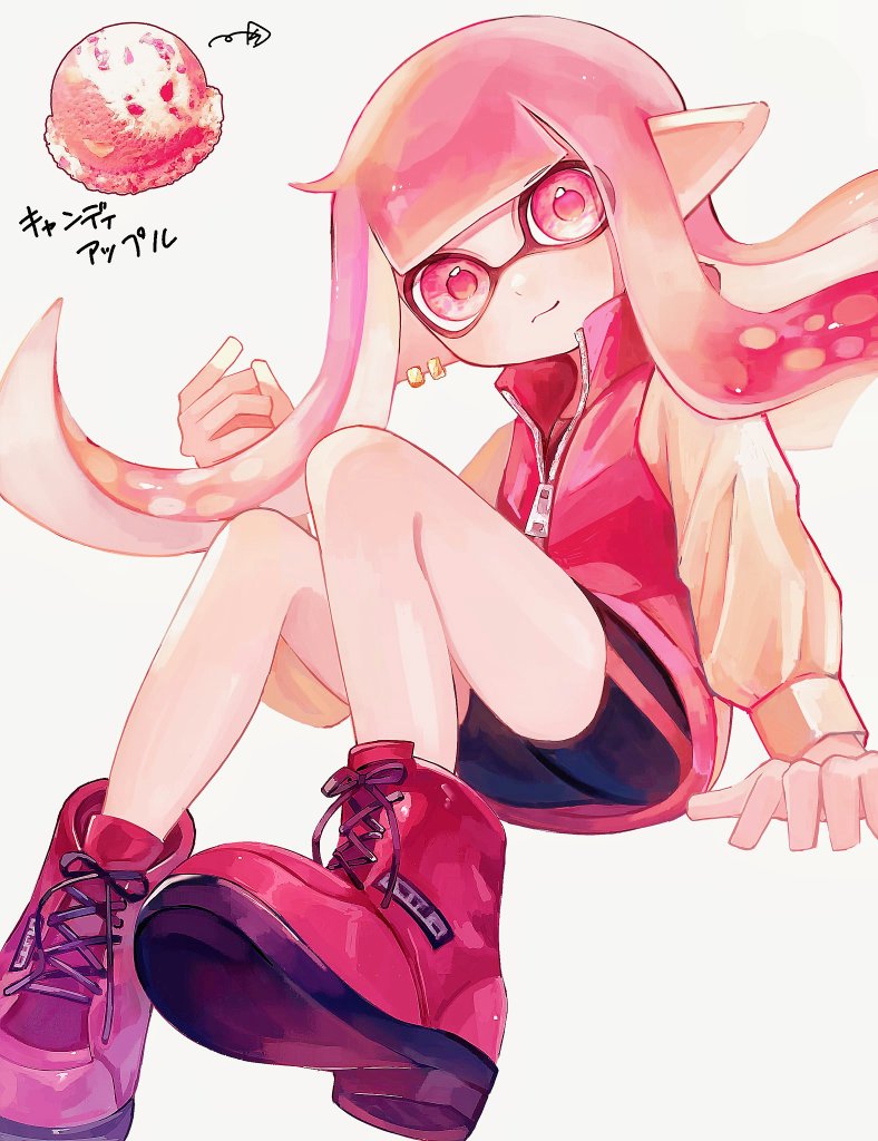 inkling player character and inkling girl (splatoon) drawn by kodak_painter