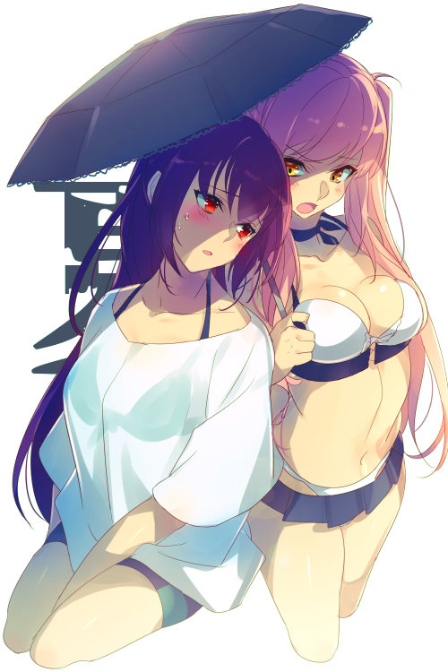scathach, scathach skadi, and medb (fate and 1 more) drawn by echo_(circa)