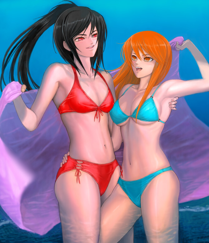 umegiri iroha and dj sakura (bemani and 1 more) drawn by ahe_(aheahe_gallery)