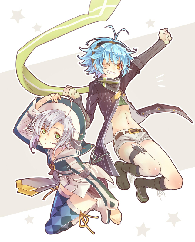 altina orion and millium orion (eiyuu densetsu and 2 more) drawn by achan_(blue_semi)