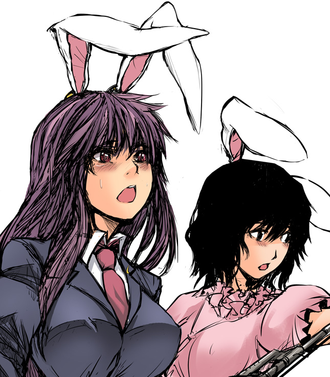 reisen udongein inaba and inaba tewi (touhou) drawn by jiete