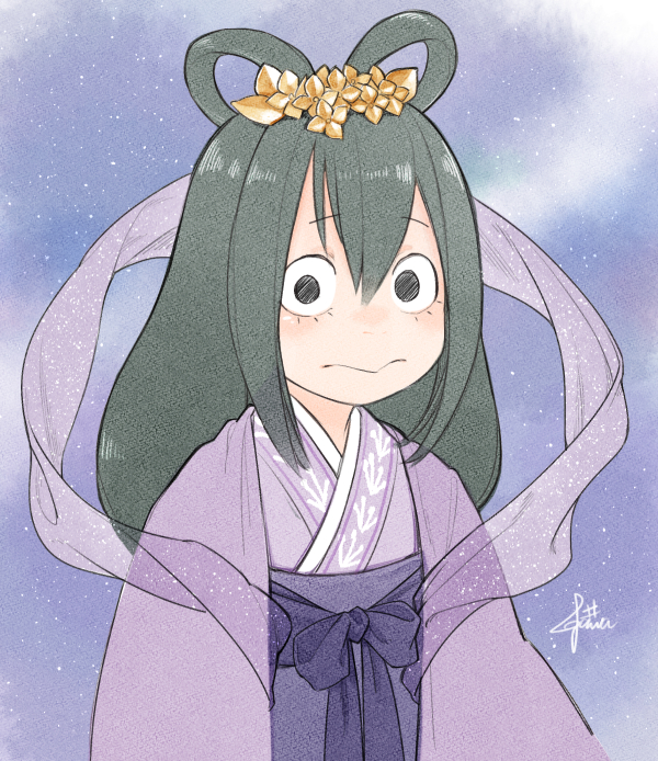 asui tsuyu and orihime (boku no hero academia) drawn by igawa333