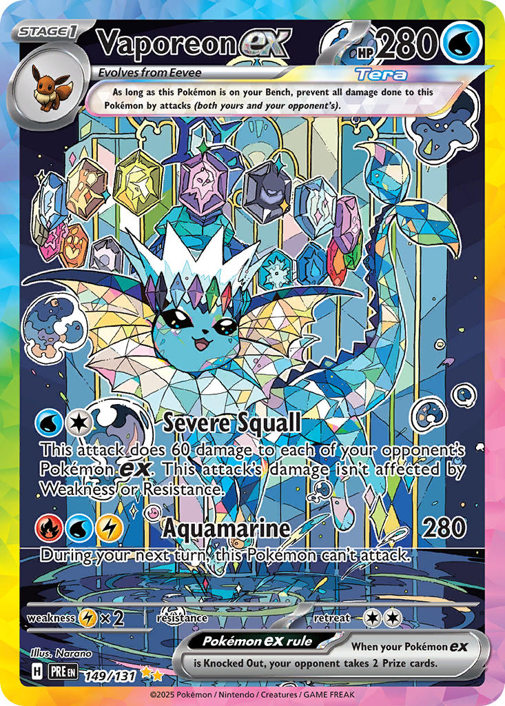 eevee and vaporeon (pokemon and 1 more) drawn by nara_lalana