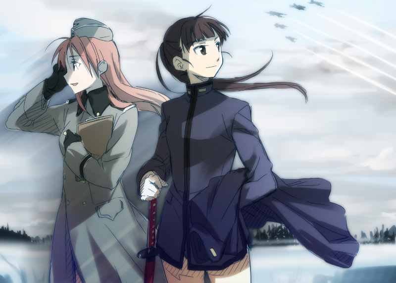 sakamoto mio and minna-dietlinde wilcke (world witches series and 1 more) drawn by tsuta_no_ha