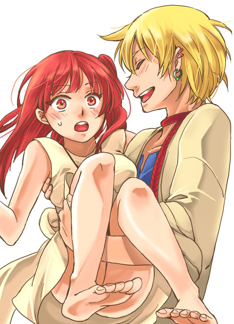 morgiana and alibaba saluja (magi the labyrinth of magic) drawn by rihara