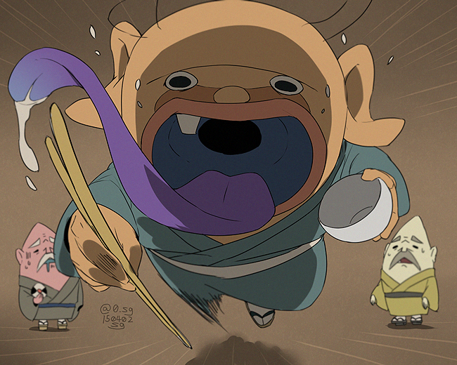 himojii, komejii, and kuiijii (youkai watch) drawn by sg_(suuchan)