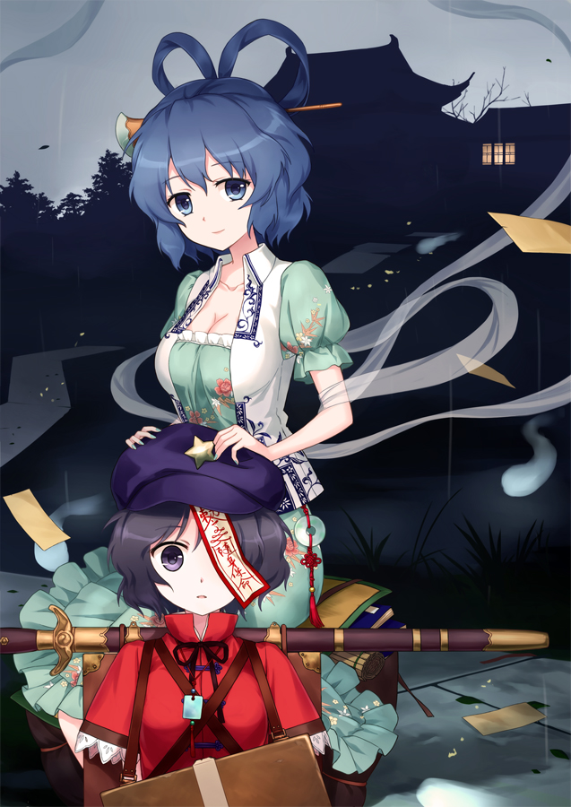 kaku seiga and miyako yoshika (touhou) drawn by tucana