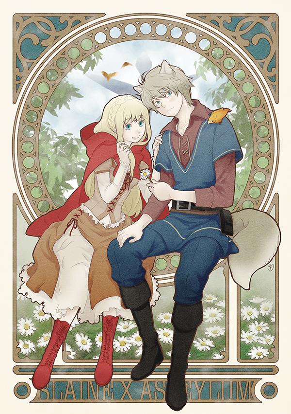 little red riding hood, slaine troyard, big bad wolf, and asseylum vers allusia (little red riding hood and 1 more) drawn by nana_(t-a-f)