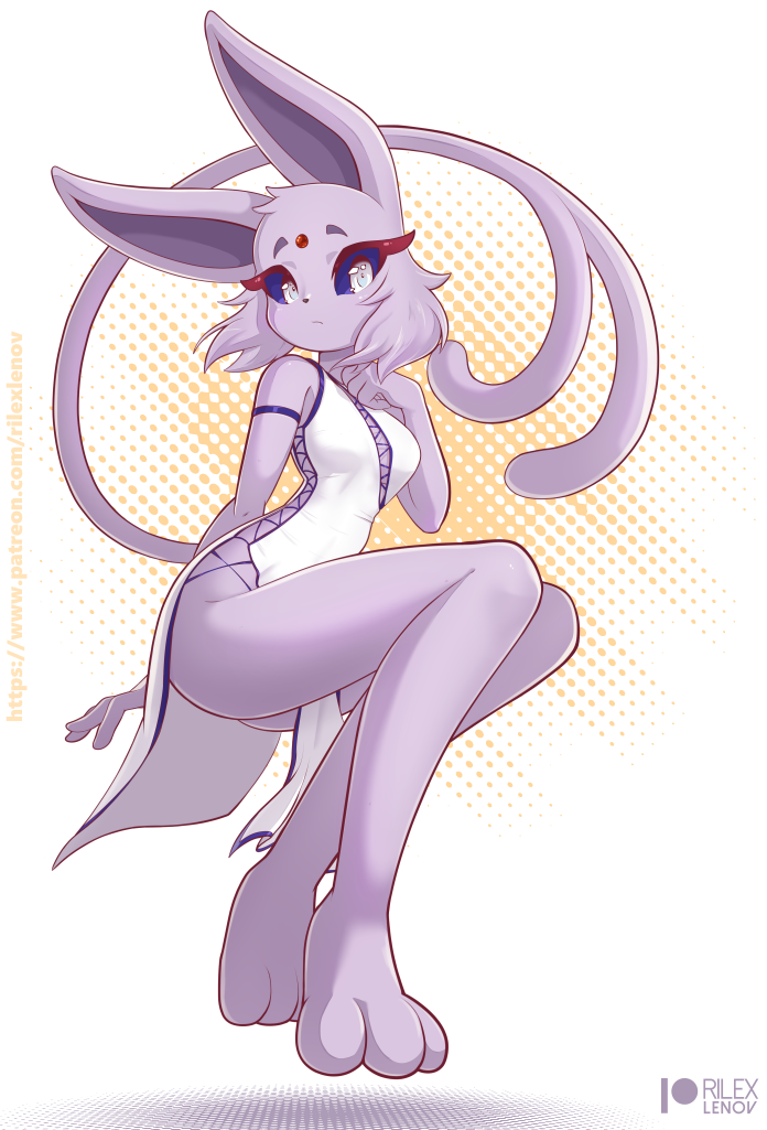 espeon and tamaki (original and 1 more) drawn by rilex_lenov