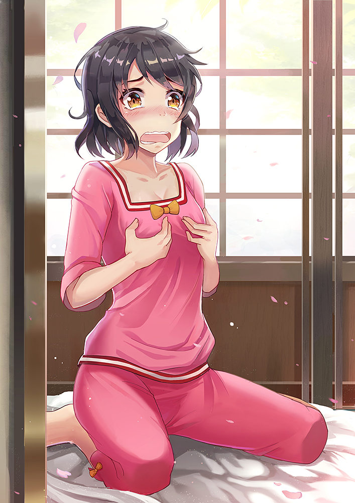 miyamizu mitsuha (kimi no na wa.) drawn by l.bou