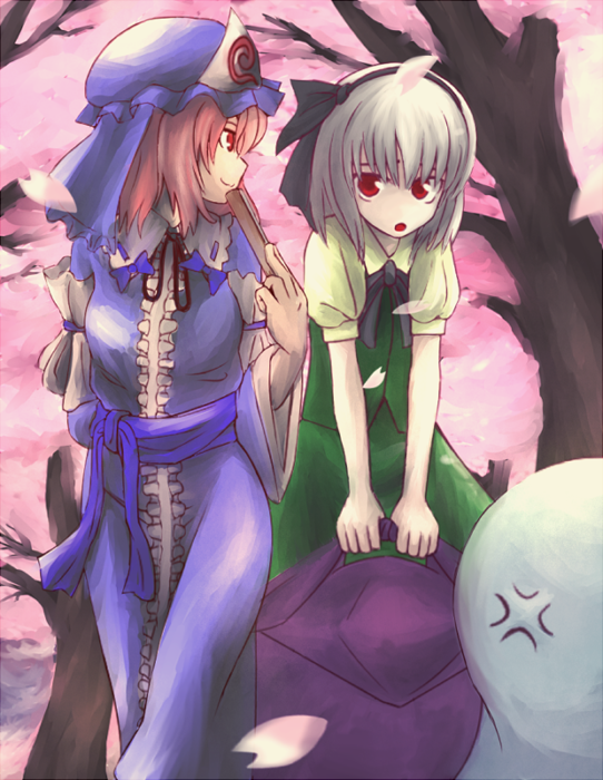 konpaku youmu and saigyouji yuyuko (touhou) drawn by tori_rui