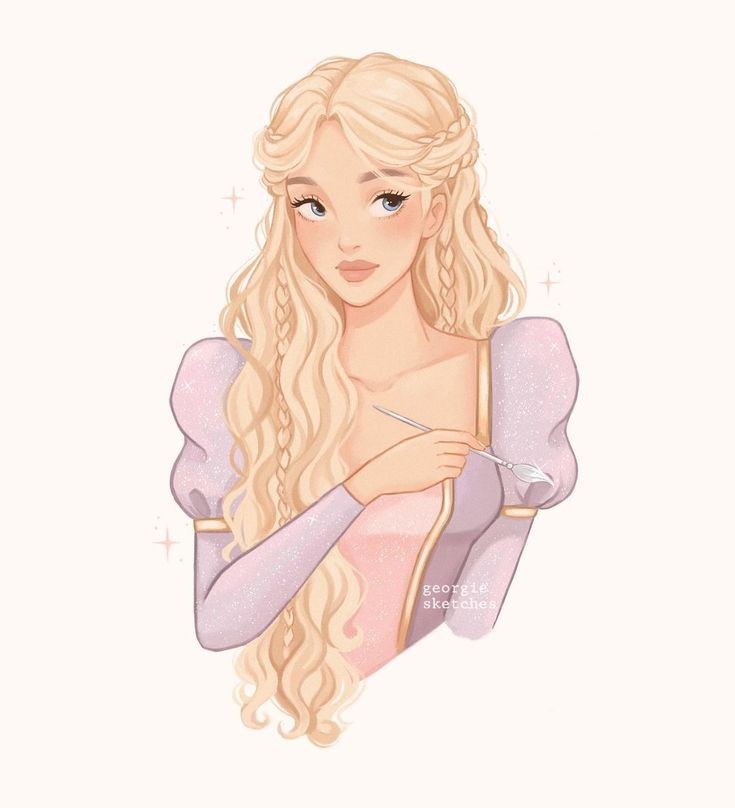 barbie and rapunzel (barbie and 2 more) drawn by georgiesketches