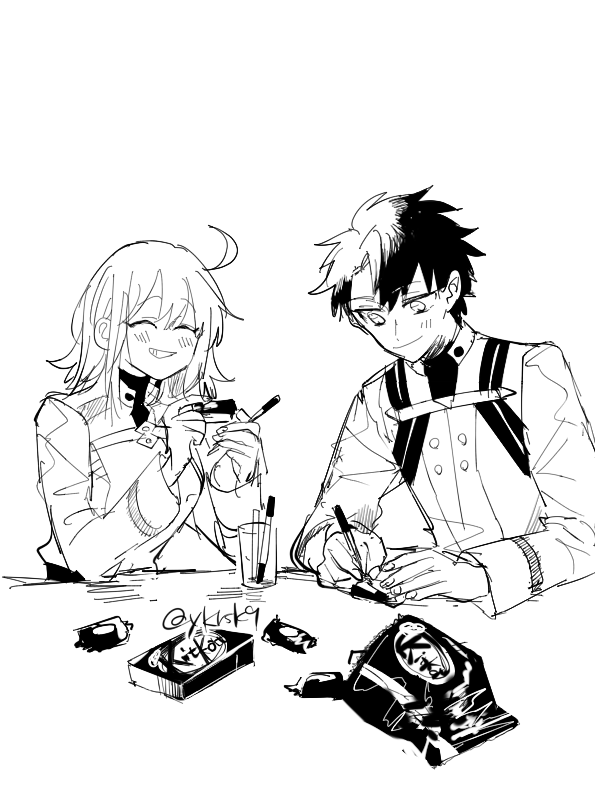 fujimaru ritsuka (fate and 1 more) drawn by katayoshi_(ykrsk9)
