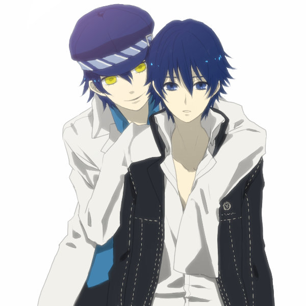 shirogane naoto and shadow naoto (persona and 1 more) drawn by butsuri_hansha